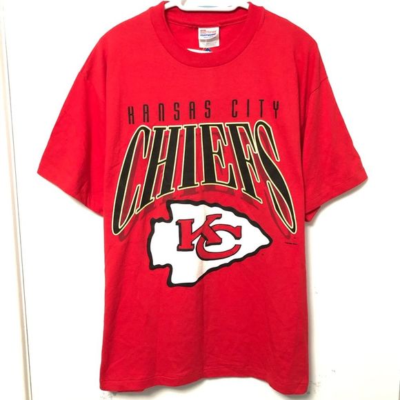 NFL Other - 90s KANSAS CITY CHIEFS NFL VINTAGE TEAM JERSEY LOGO GRAPHIC TEE T SHIRT BRED NWT